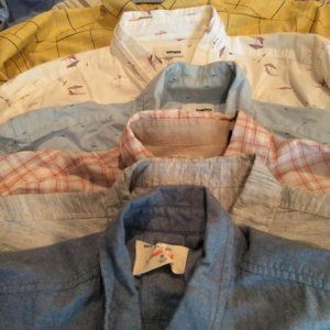 8 short sleeved button up shirts